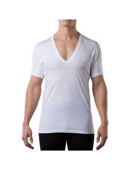 Pánské Original Fit bavlněné tričko proti propocení s hlubokým výstřihem do V